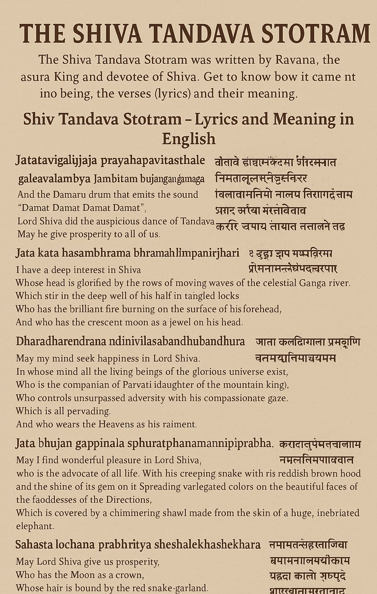 The Shiva Tandava Stotram was written by Ravana, the asura King and devotee of Shiva. Get to know Cyber Privilege