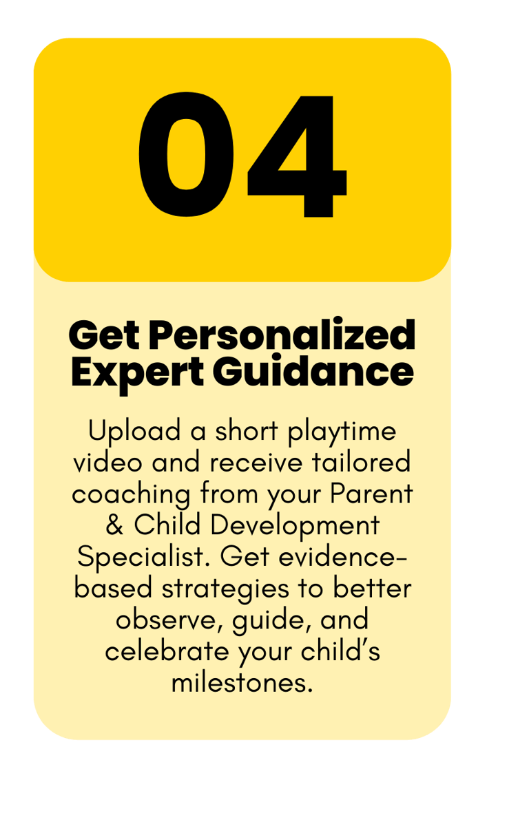 Parent uploading a playtime video to zerotofive and receiving personalized coaching from an expert