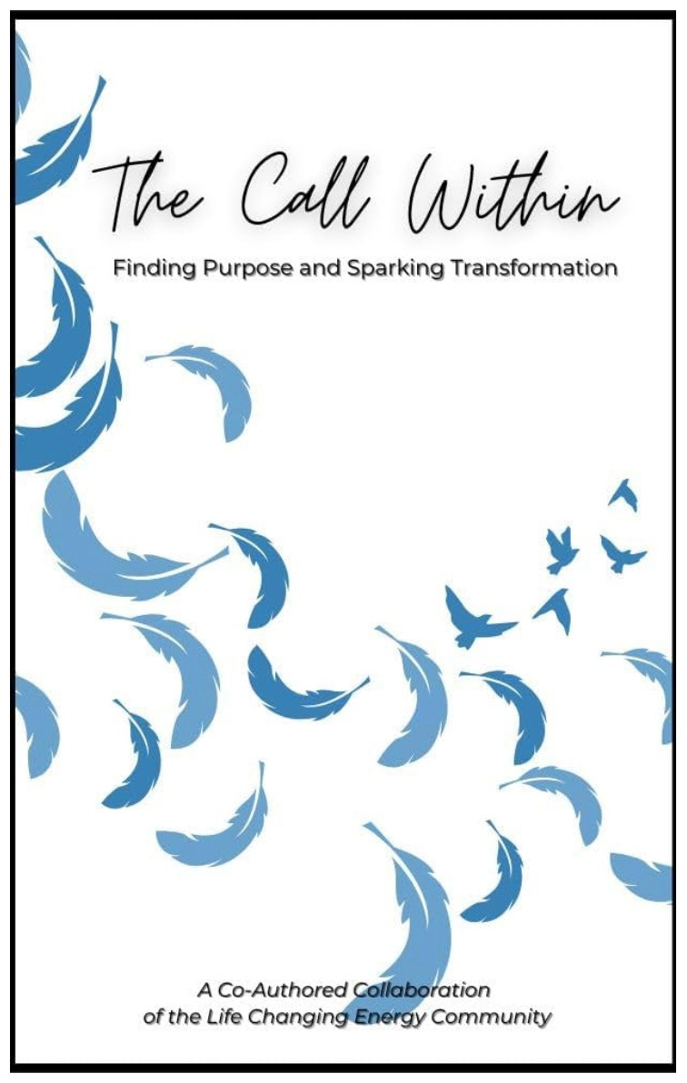 a book cover The Call Within, amazon Best Seller Author, and International Bestselling Author badges