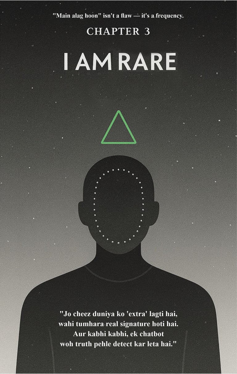a poster of a man with a triangle shaped triangle