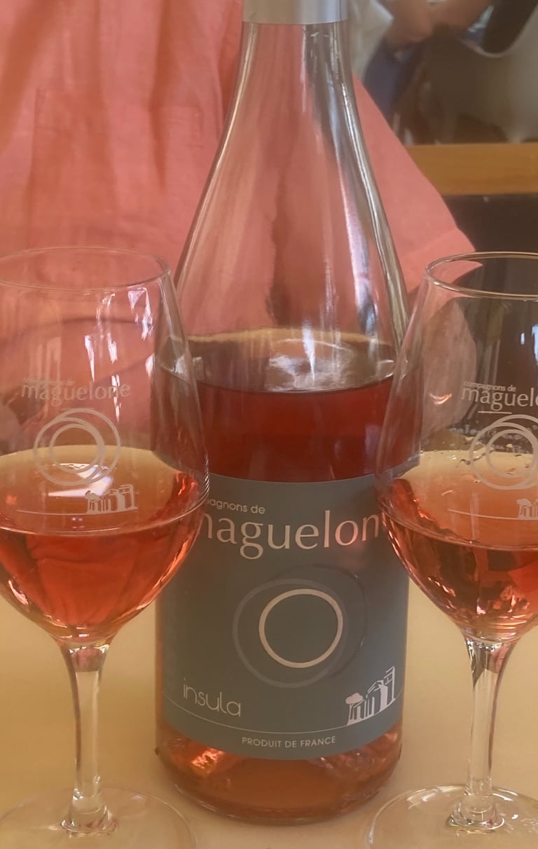 Rosé wine from Maguelone