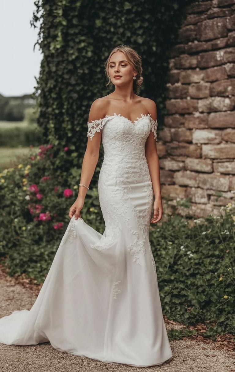 Long Sleeve Vintage Lace wedding dress