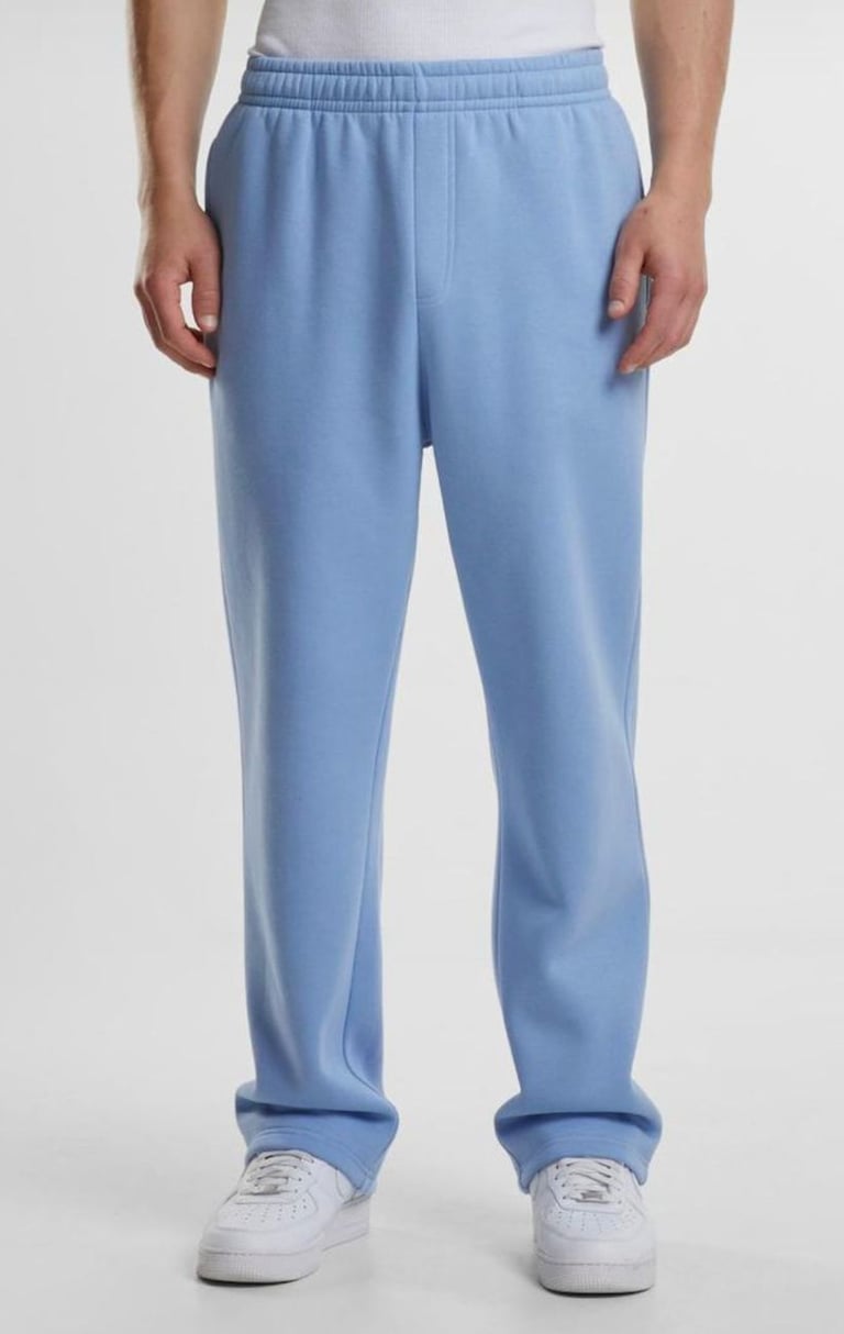 Pantalon de survêtement rose clair pour homme, coupe droite, tissu doux et confortable, idéal 