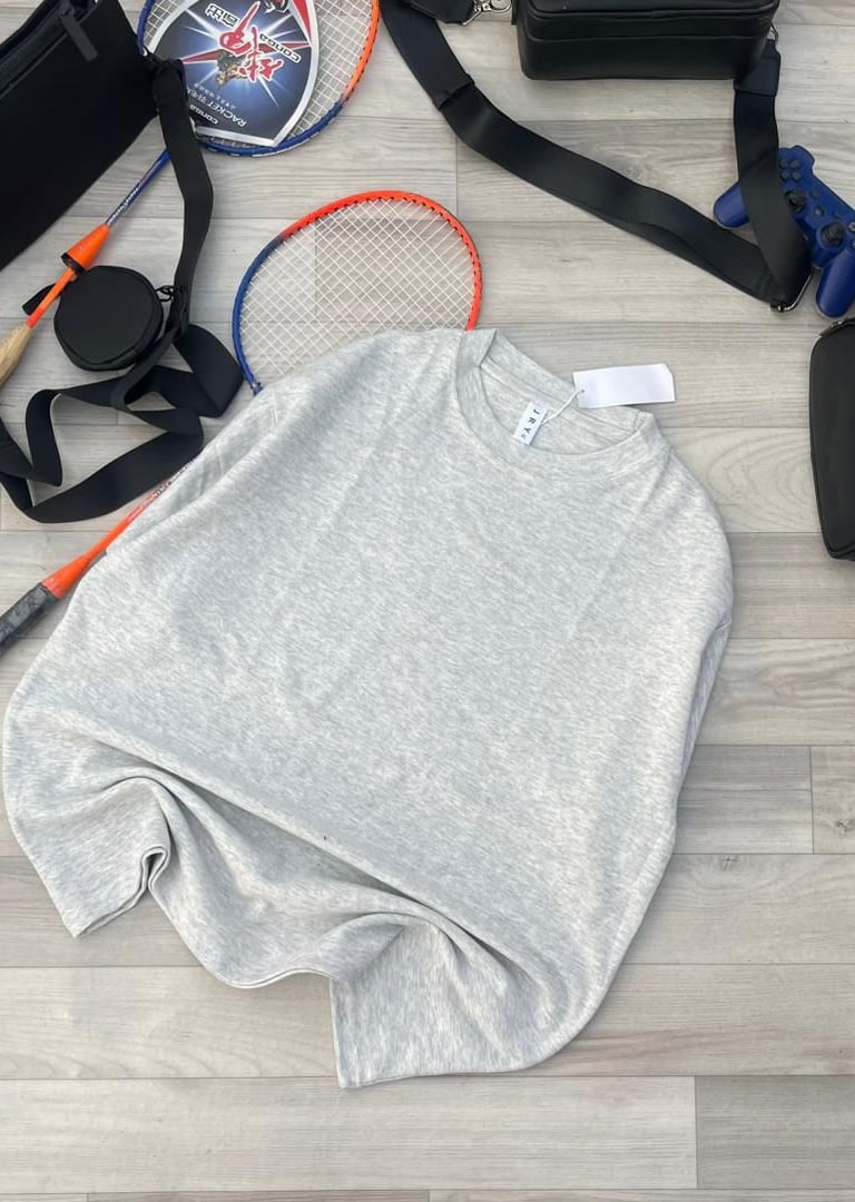 T-shirt Style Doux Gris Chiné Clair