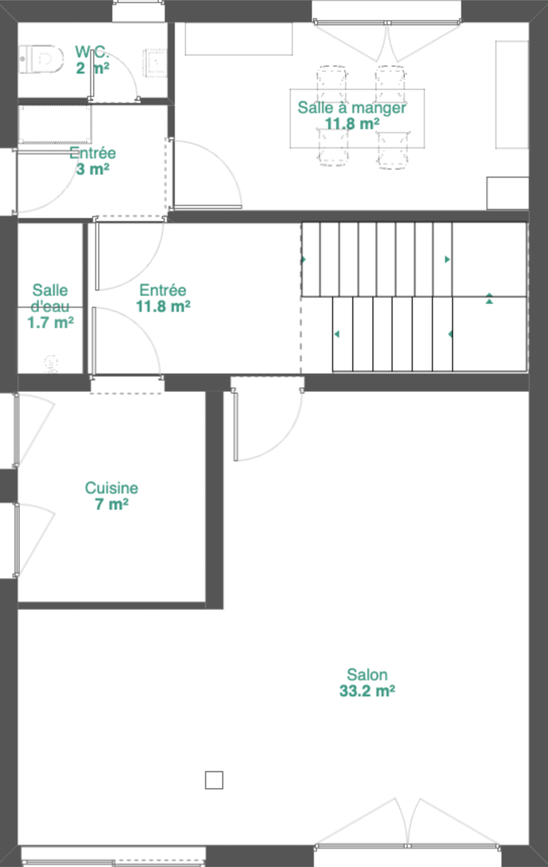 Plan salon avant existant