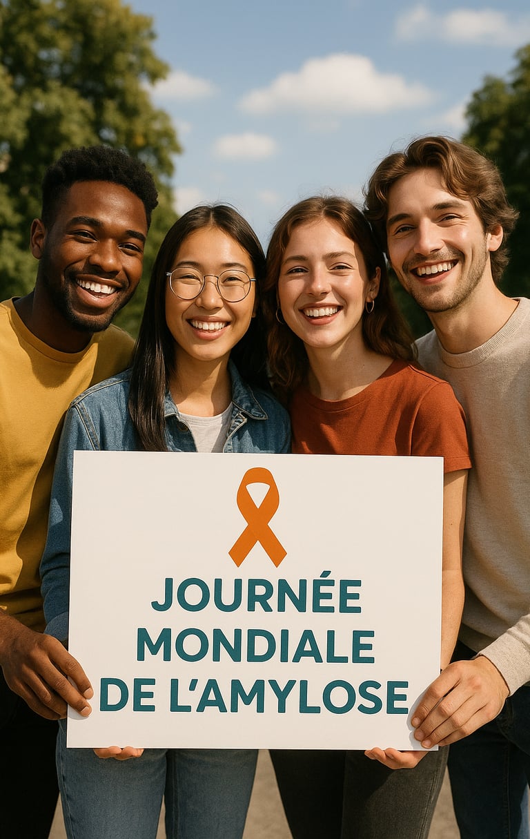 Photo de groupe pour la journée mondiale de l'amylose