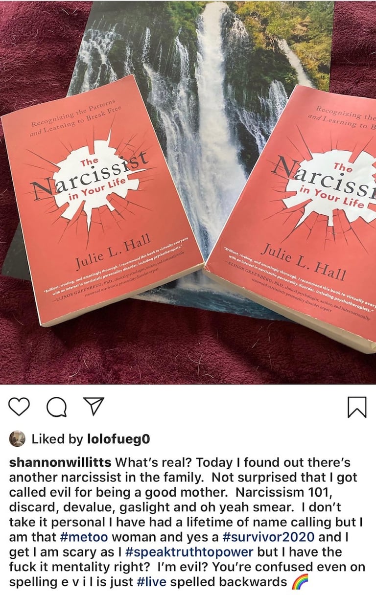calling out Willitts Narcissist's in 2020