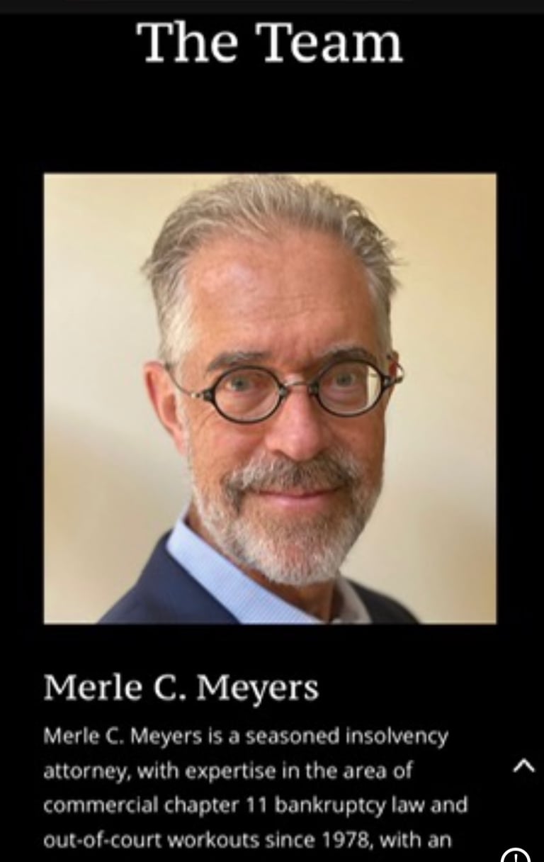 Merle C Meyers Bankruptcy Fraudster