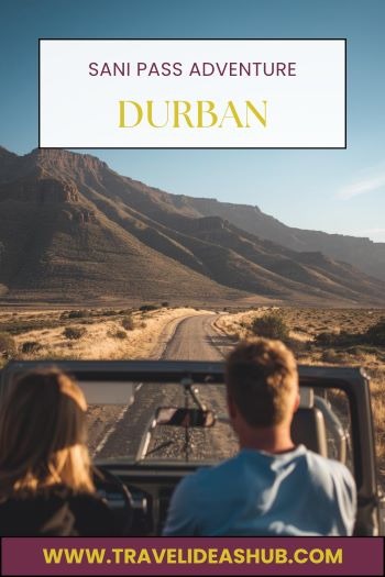 a couple of people in a jeep driving down a road