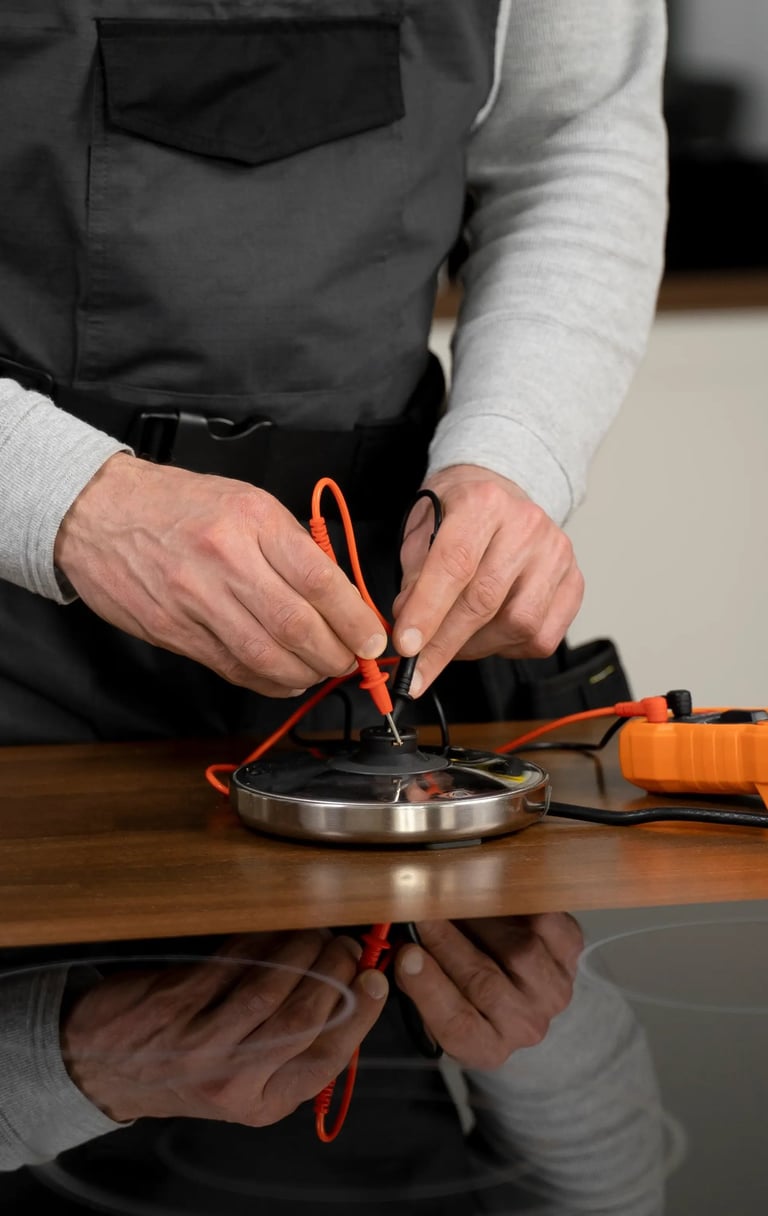 electrician in solihull repairing the clock