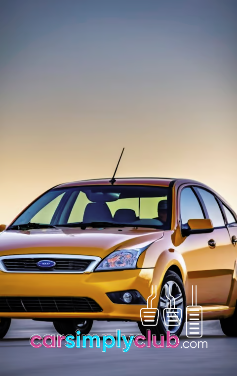 a yellow ford focus