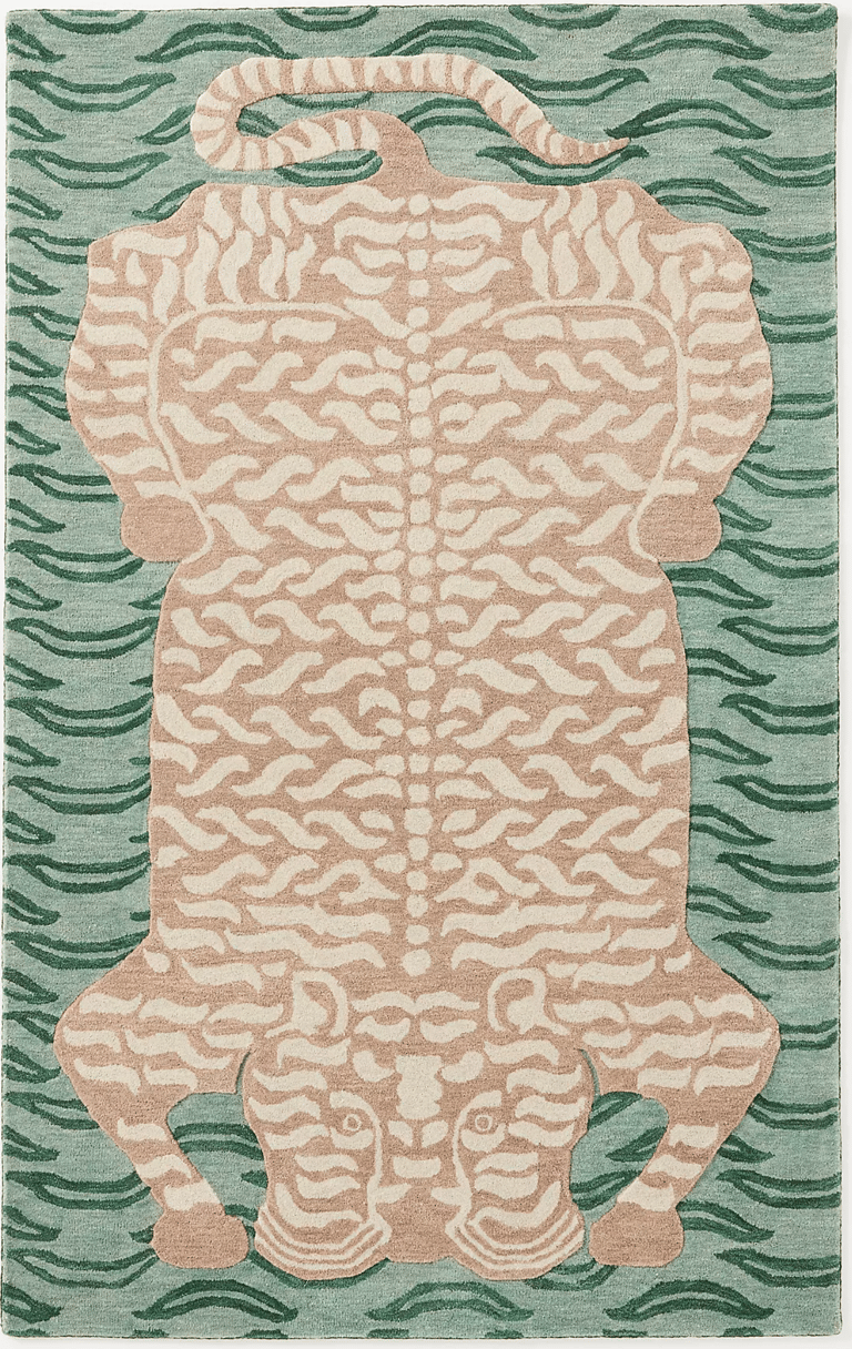 Anthropologie's Hand-Tufted Tiger Rug for sale