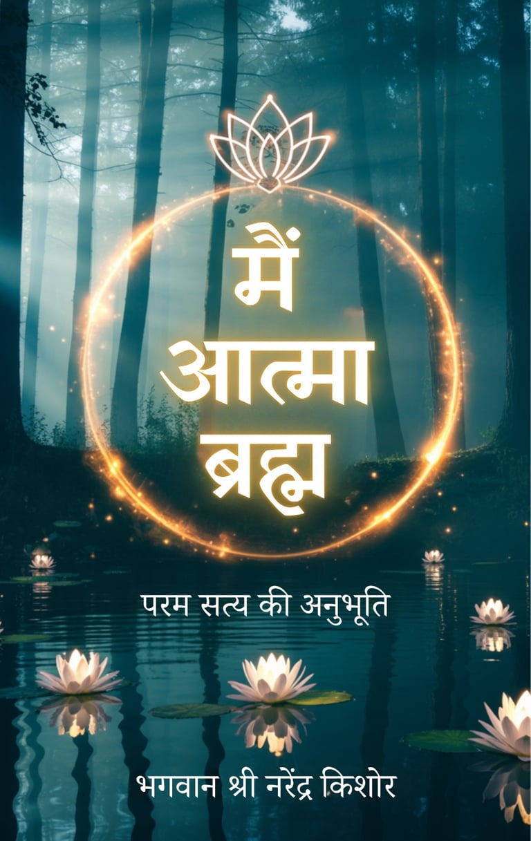Main Aatma Brahma: Param Satya Ki Anubhooti book cover by Bhagwan Shri Narendra Kishore—an explorati