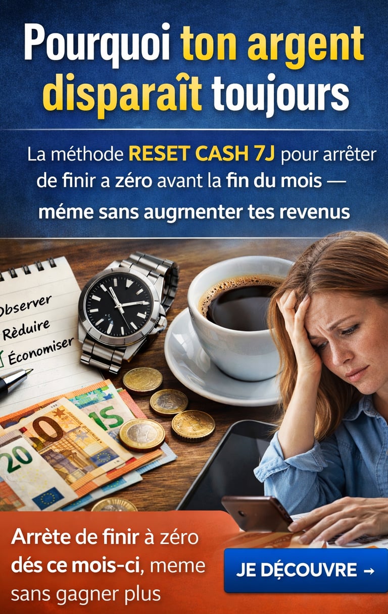 Pourquoi tu finis toujours à zéro ? La méthode RESET CASH 7J pour reprendre le contrôle de ton argen