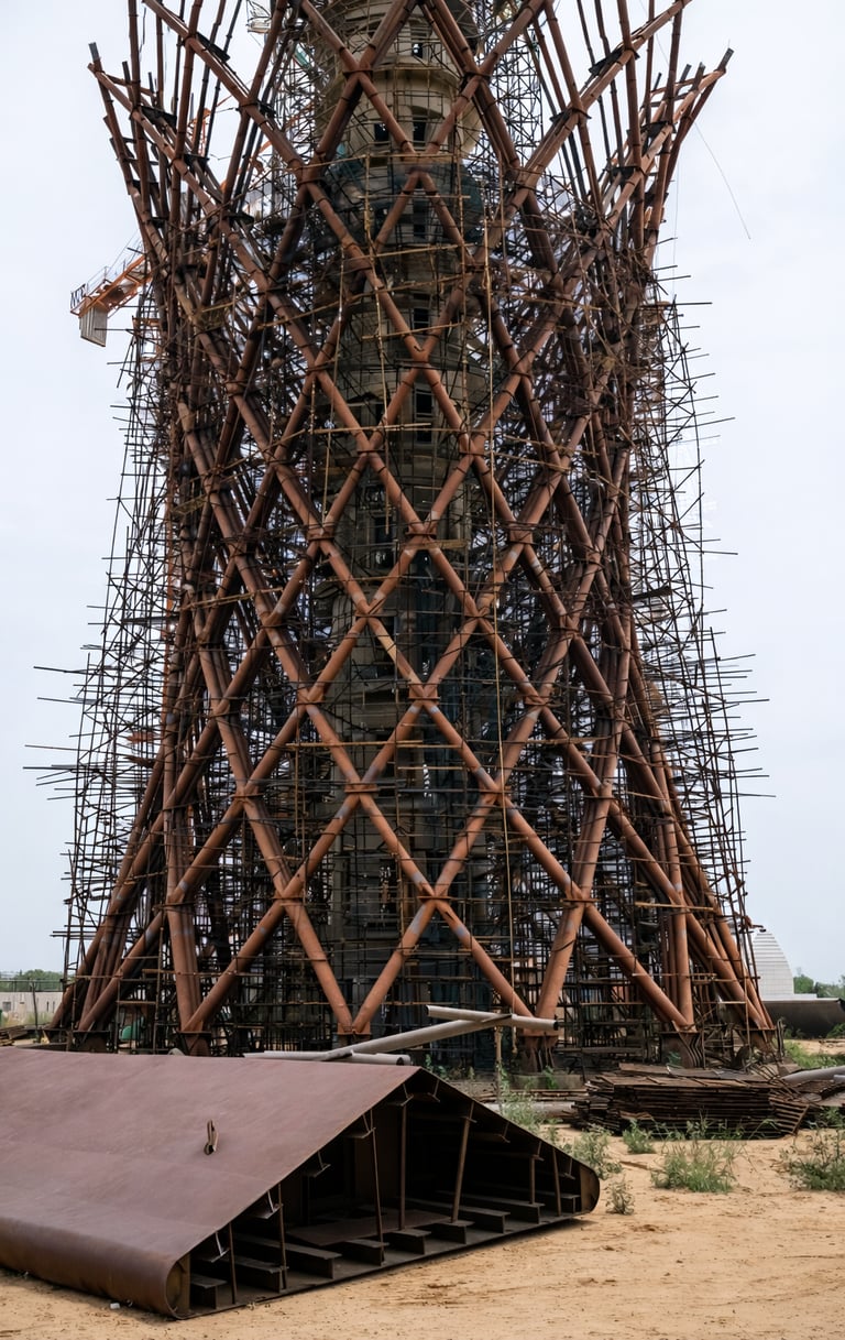 Tubular Structure Welded Erection at Bharat Vandana Park, Dwarka, New Delhi