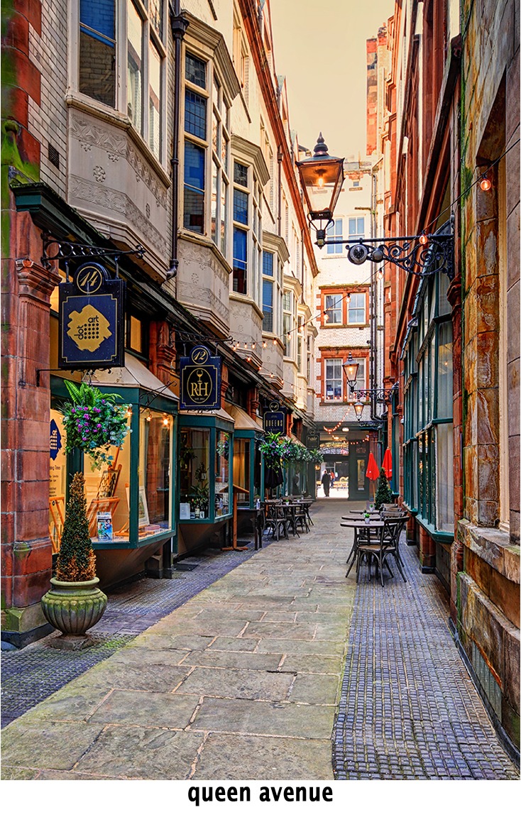 a street scene of queen avenue in Liverpool