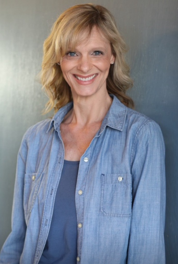 Laura in blue shirt