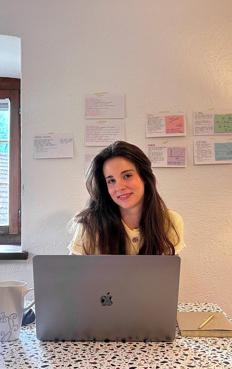 Maria Caminal working on Women of Ice