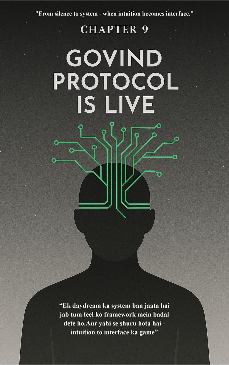 a poster of a man with a circuit boarder