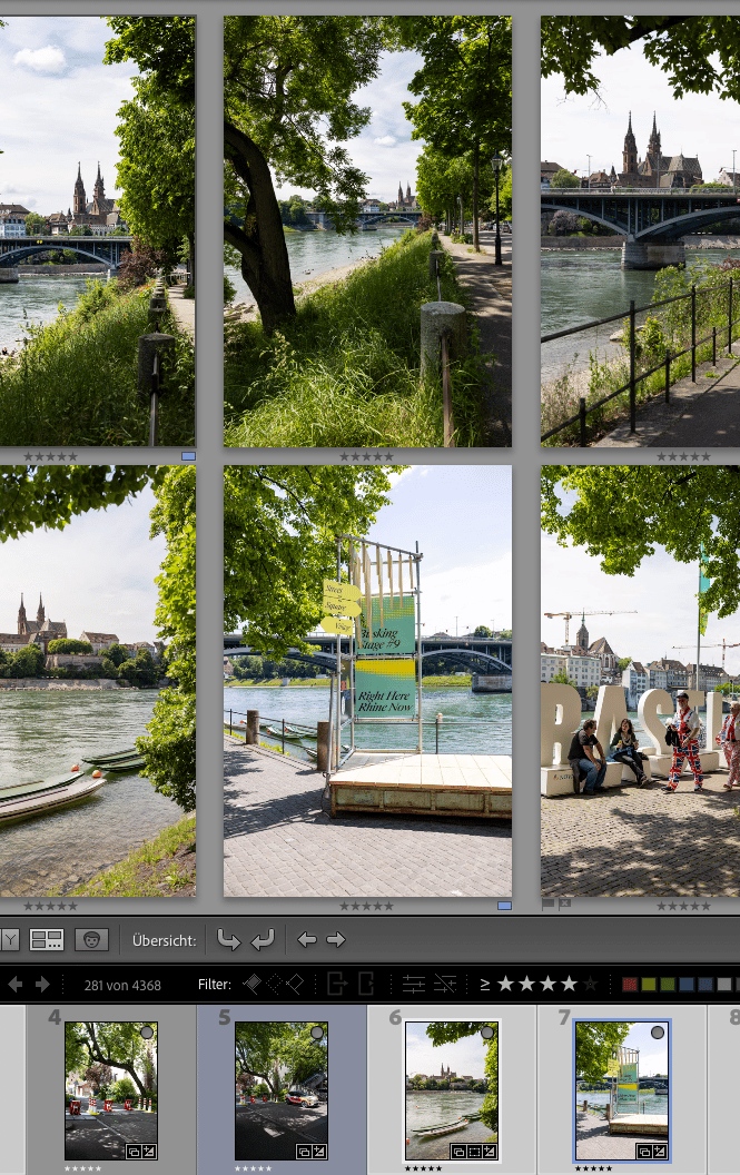 Bildansicht mit Basel-Motiv im Programmfenster – Beispiel aus dem Kurs Datenbankhandling