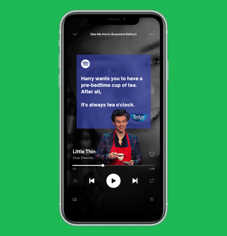 Tetley Spotify ad