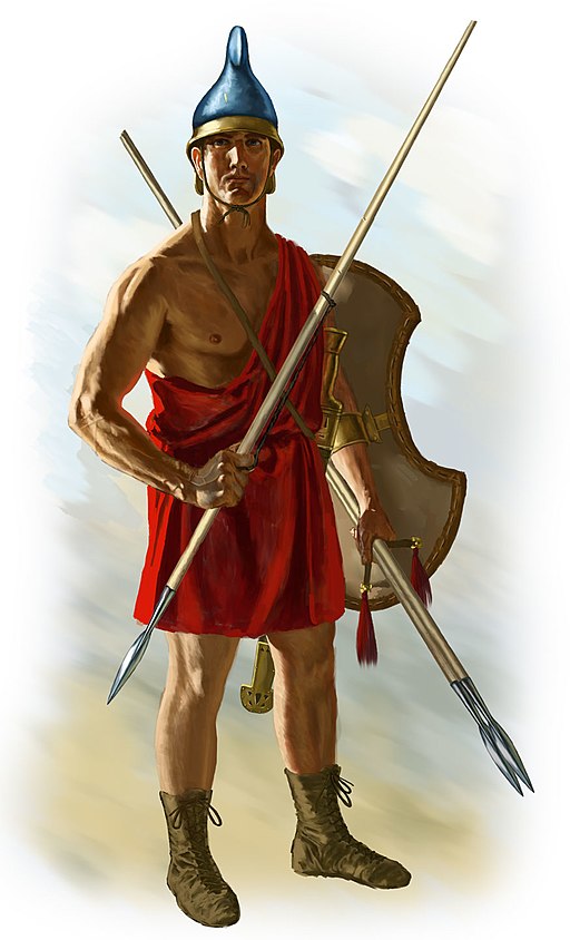 Agrianian peltast - modern reconstruction by Johnny Shumate (Wikipedia-ancient macedonian army)