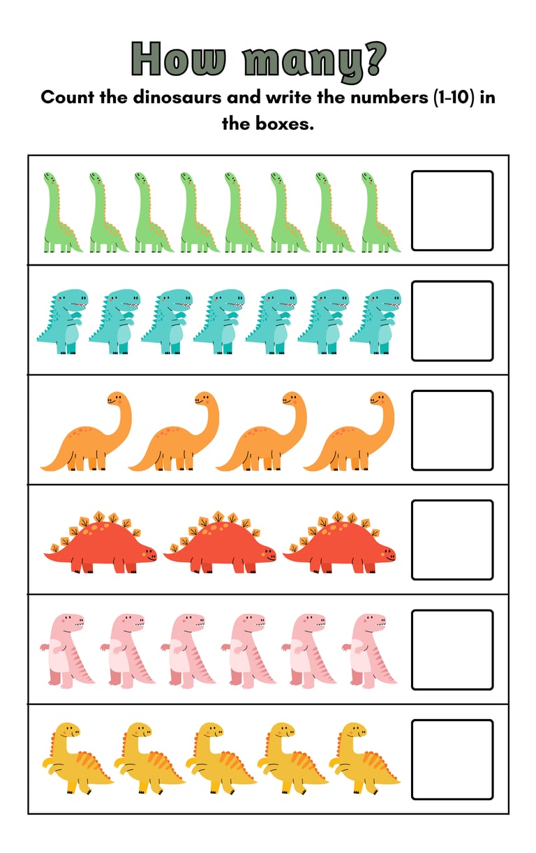 Fun with Numbers Book Page