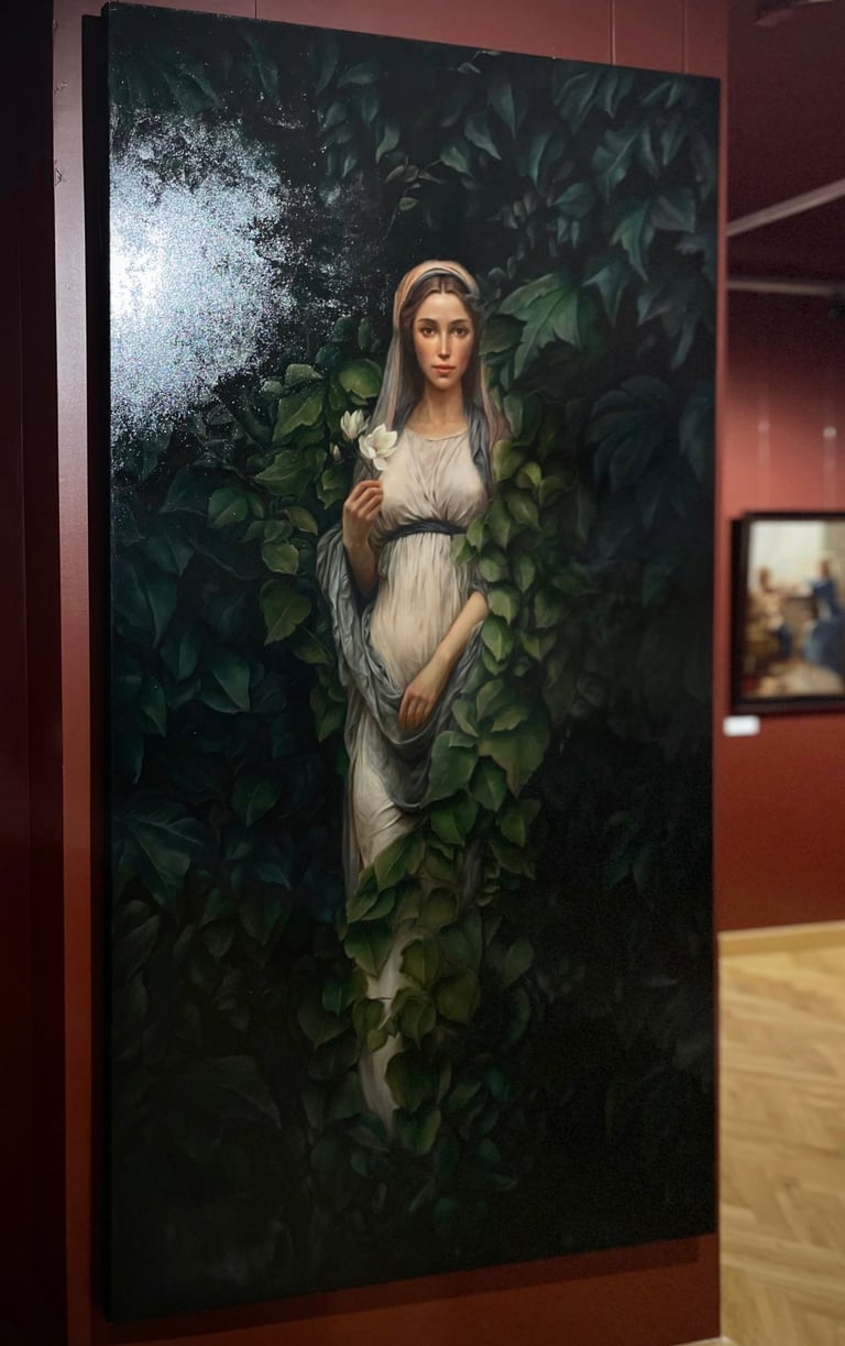 Oil painting The Secret 230x130cm classical realism original artowrk