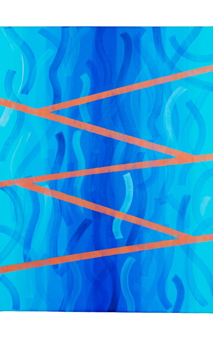 abstract art blue colors