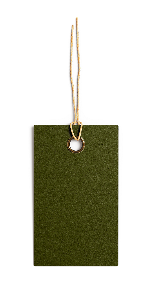 tag verde con información