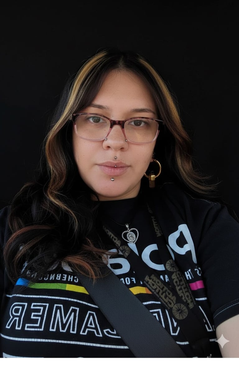 Tattoo artist Anabel working at Halo Tattoo in Fort Worth, Texas