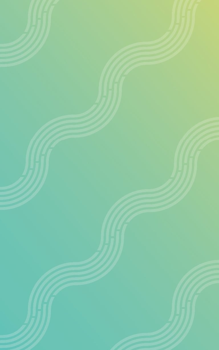 a poster of a colorfully colored background with wavy lines
