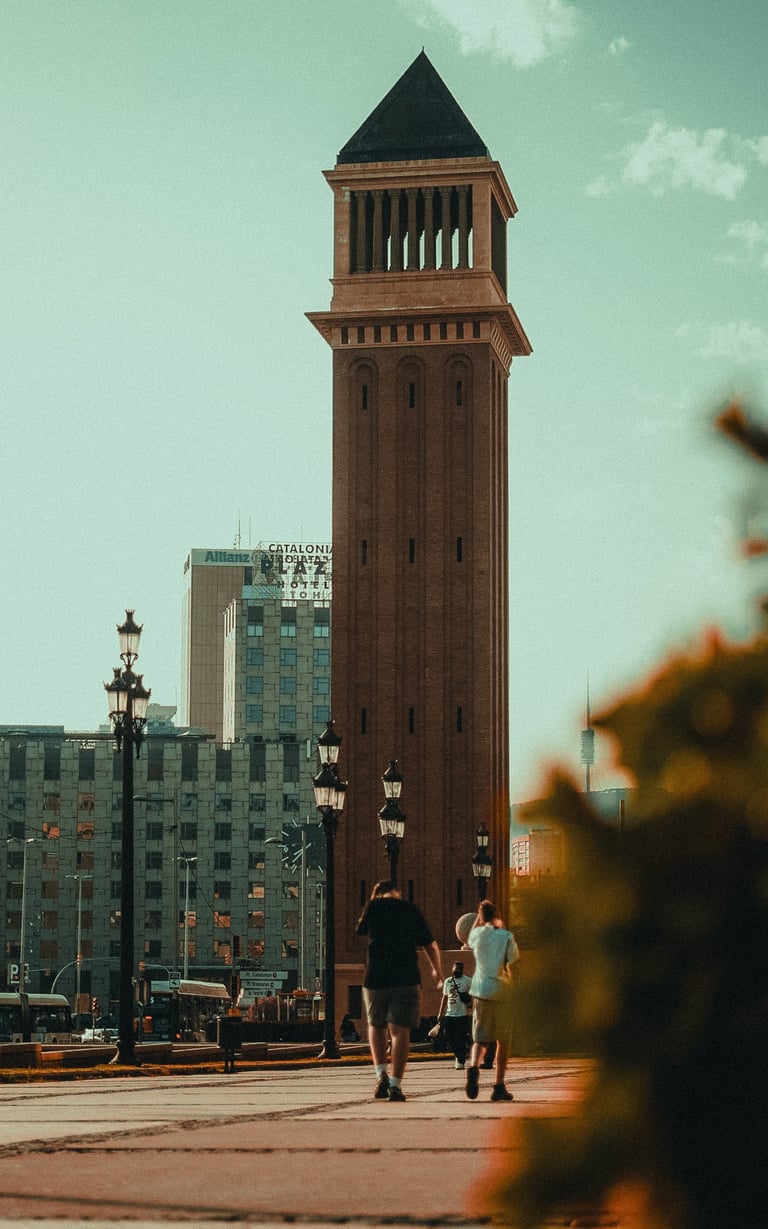 Barcelona, plaza del MNAC