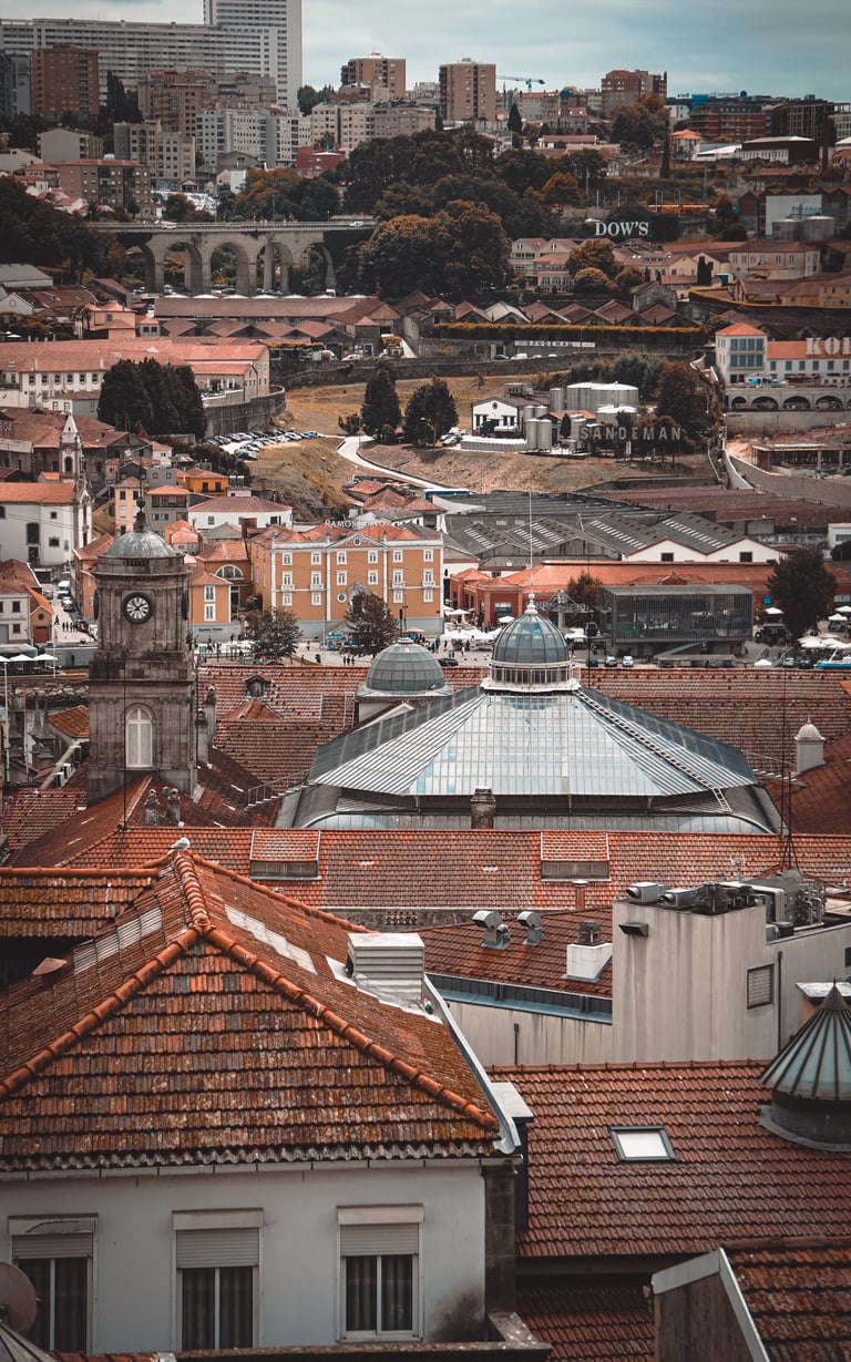 Vistas aéreas de Oporto