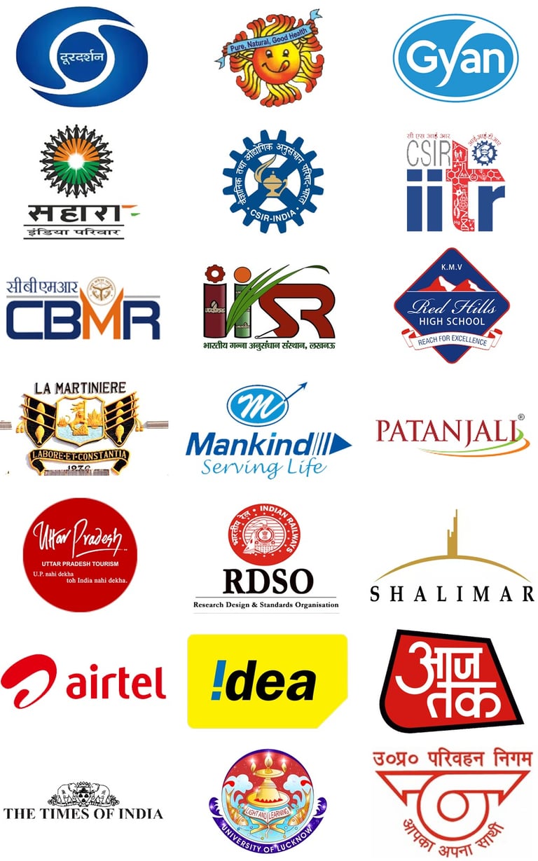 a bunch of logos on a white background