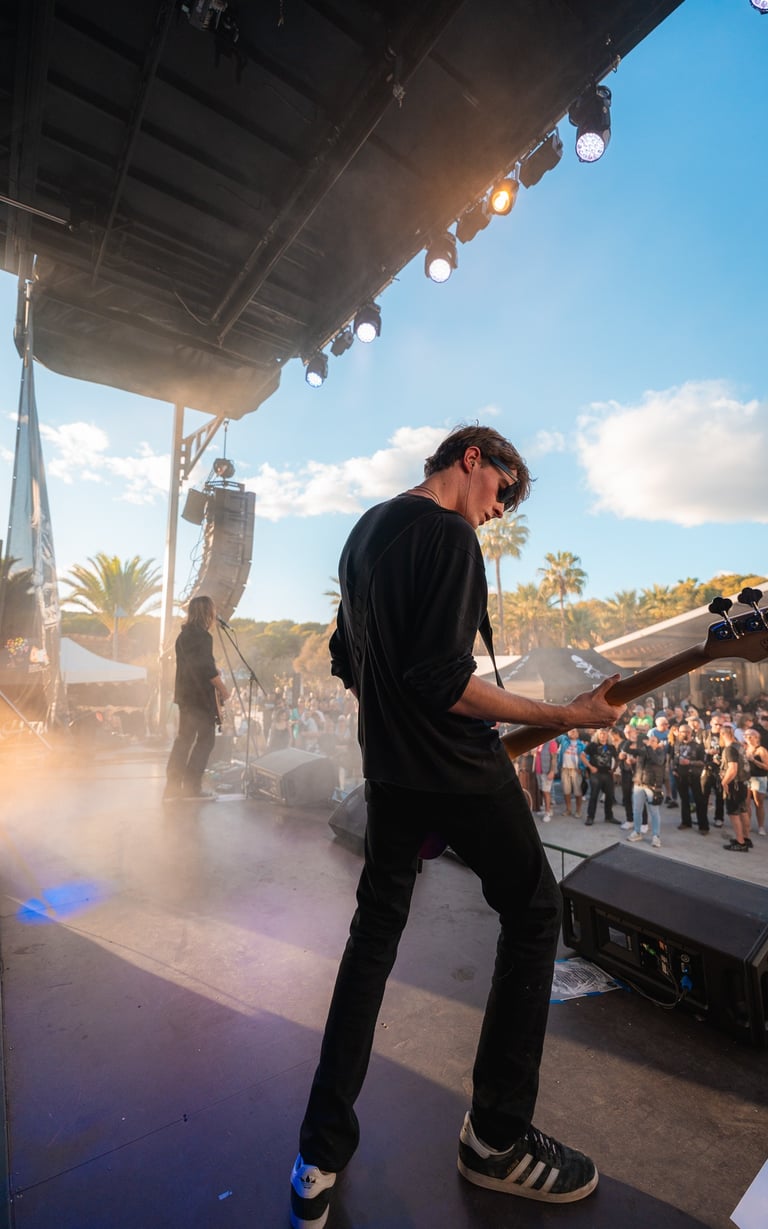 bass player on stage