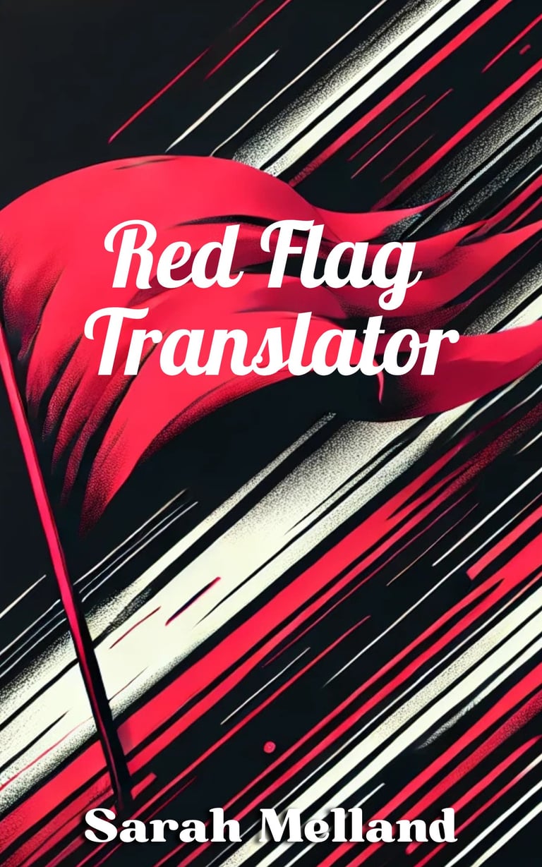 Cover of The Red Flag Translator by Sarah Melland decoding dating red flags & relationship warnings