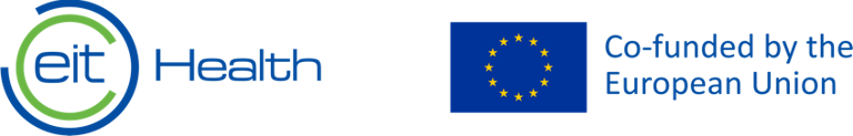 A logo for the european union for the EU EIT Health.
