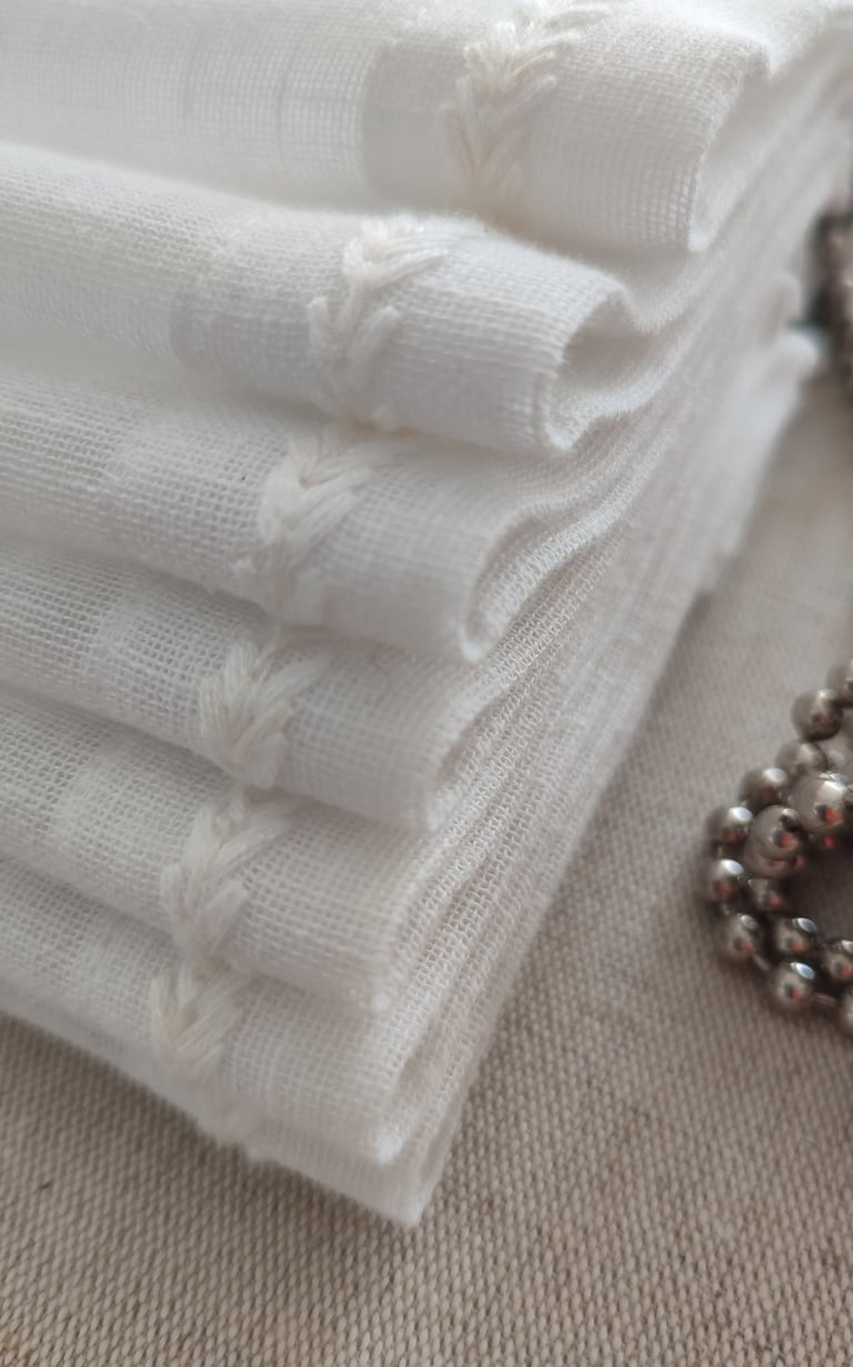 voilage store-bateau épi de blé broderie