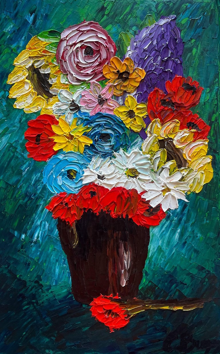 Cuadro Jarrón con flores