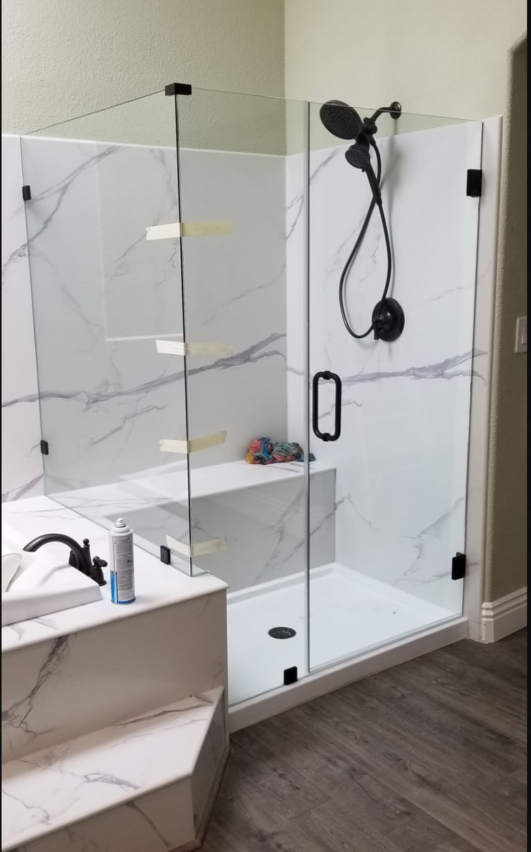 frameless shower enclosure