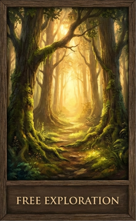 The three tiers — free exploration