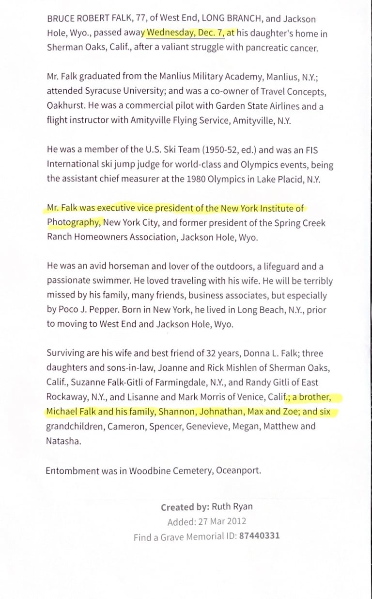 Vice President of the New York Institute of Photography Bruce Falk