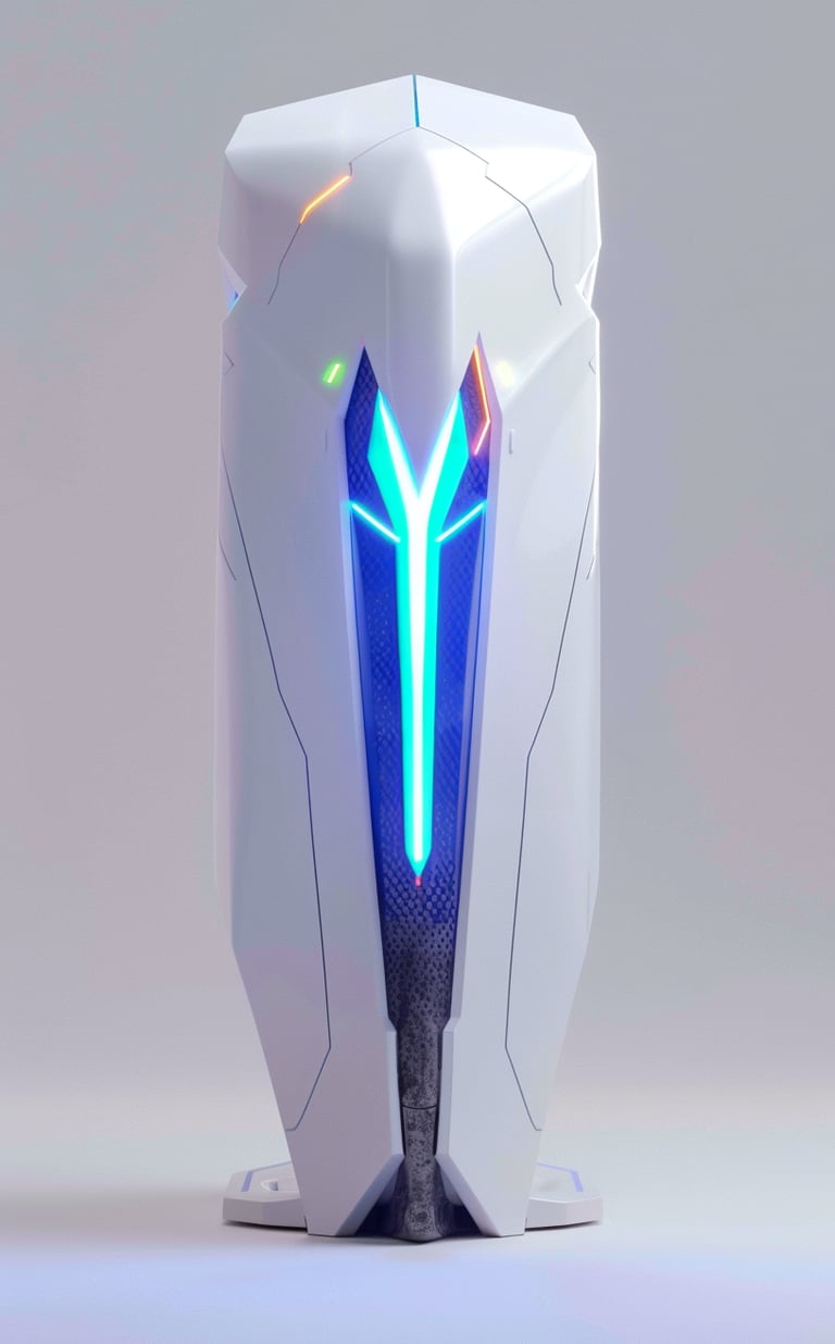 Immagine di una console moderna, futuristica, con luci a led accese.