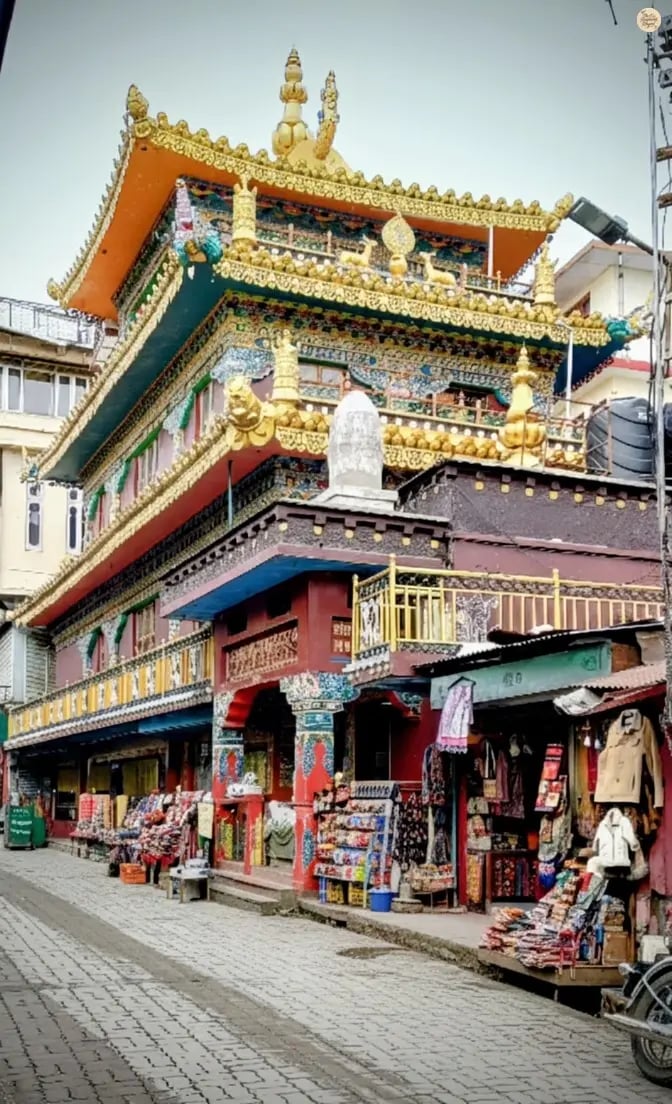 Tibetan Buddhist Kalachakra Temple in McLeod Ganj, Dharamshala.