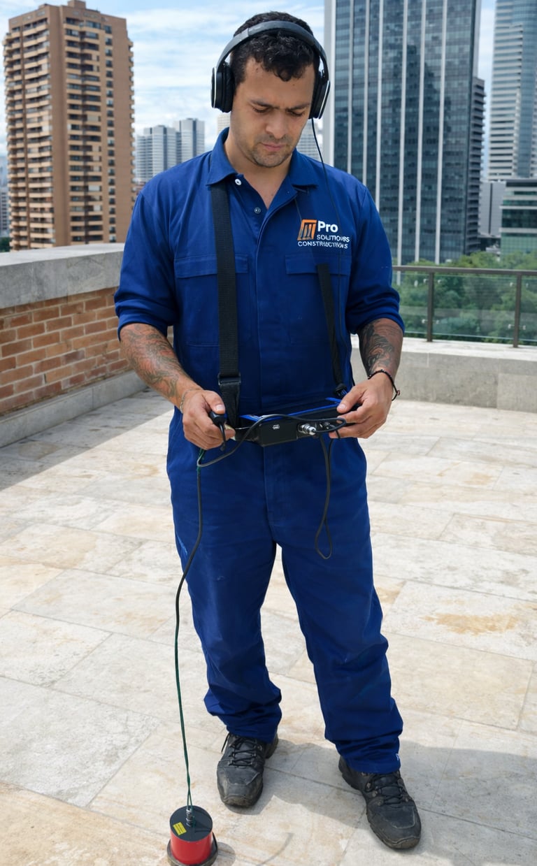 Inspección hidráulica con geófono profesional