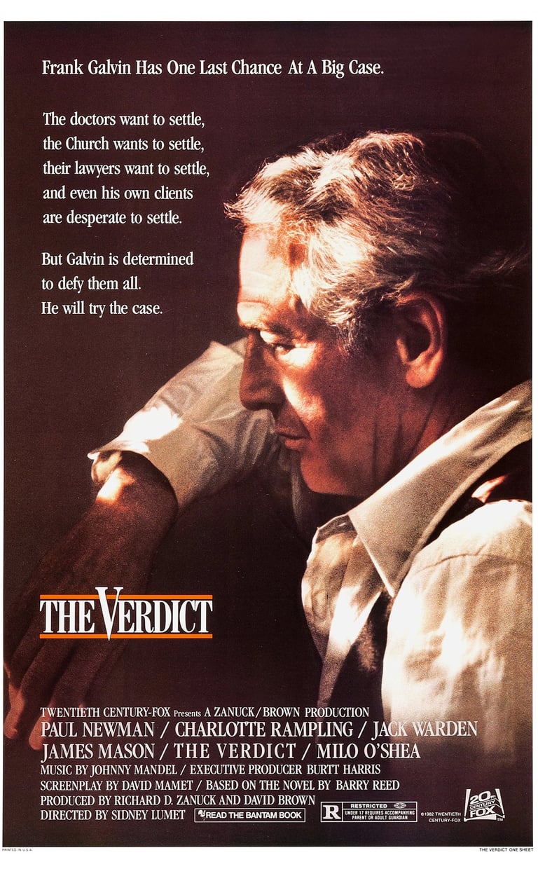 Poster for 'The Verdict' screening hosted by Auckland International Film Club.