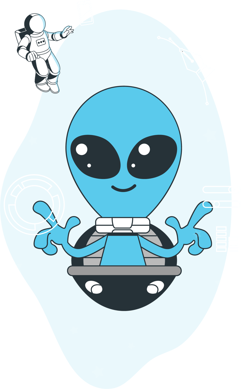 alien showcasing our process