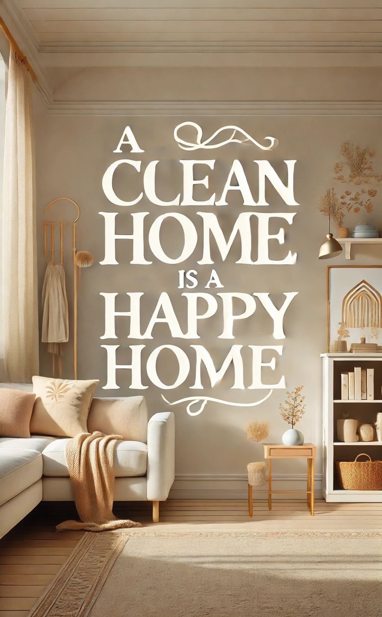 Inspiring message in cozy living room cleaned by SparkEaseCleaning in Denver
