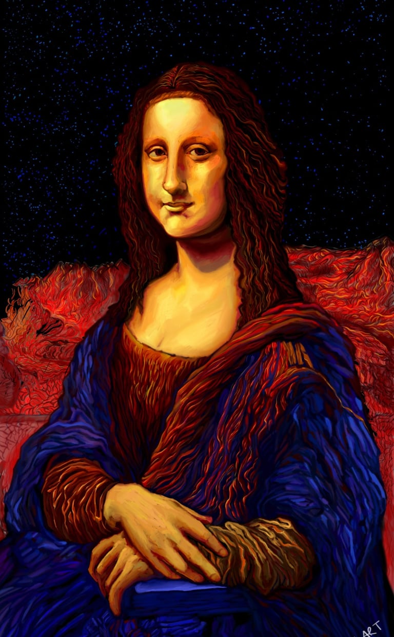 portrait painting of manalisha a painting done by leonardo da vinci  an artist from renaissance era